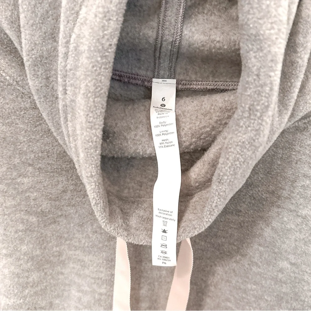 Lululemon Go Forward Fleece Pullover Heathered Core Light Gray Size 6 $108